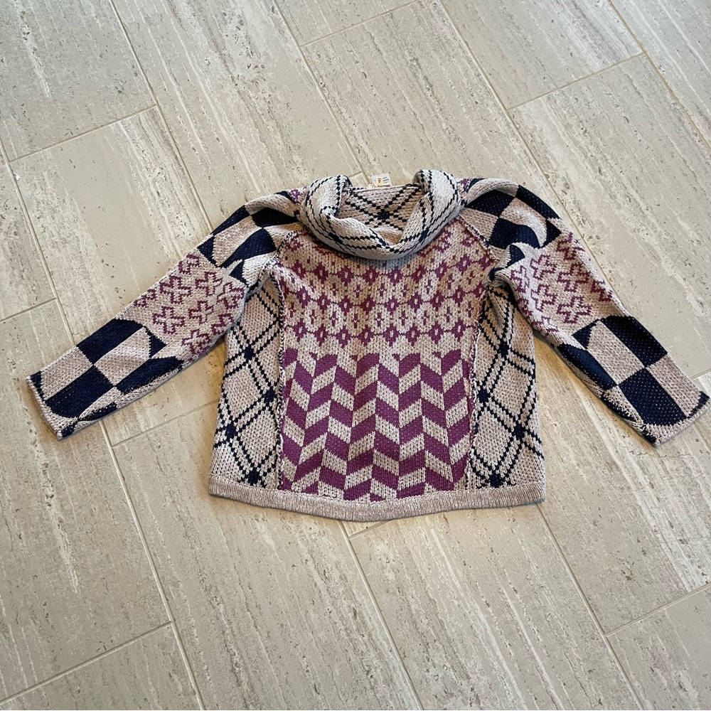 Geometric Patterned Button-Up Sweater NWT - image 10